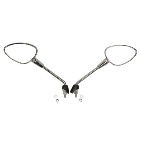 mirror set long model original with E-mark m8 chrome sprint