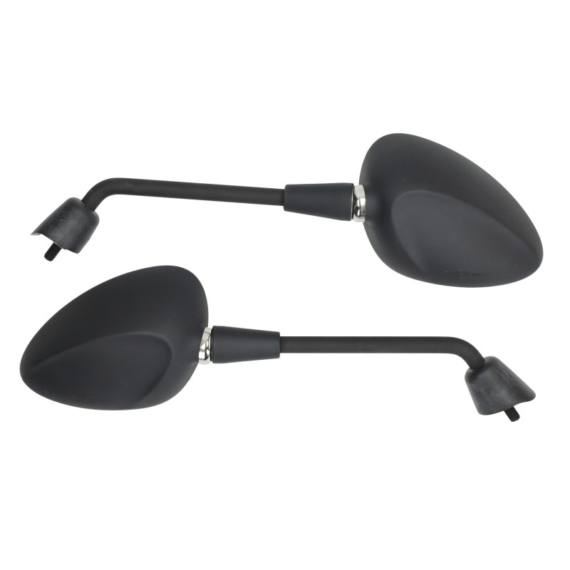 mirror set long model original with E-mark m8 black matt sprint