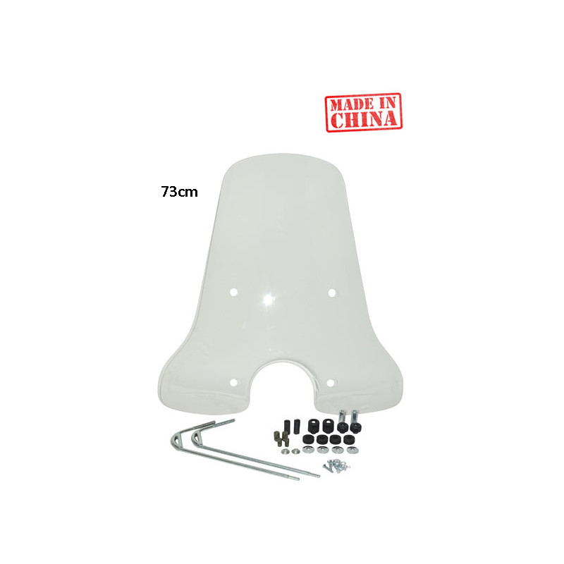 windshield DMP with mounting set high 73cm clear vespa lx