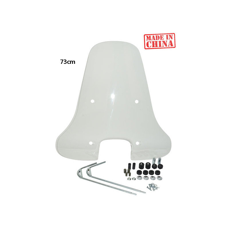 windscherm DMP met bevestigingsset hoog 73cm helder vespa S