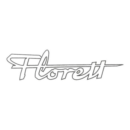 sticker wit/zwart florett