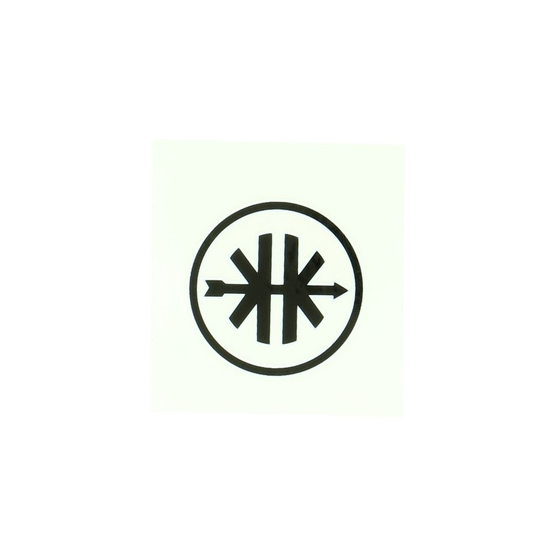 sticker round logo black/white kreidler