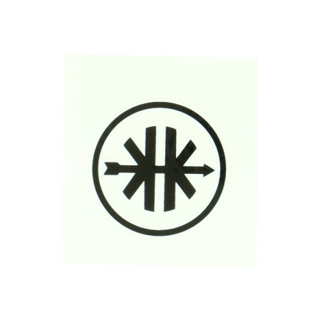sticker round logo black/white kreidler
