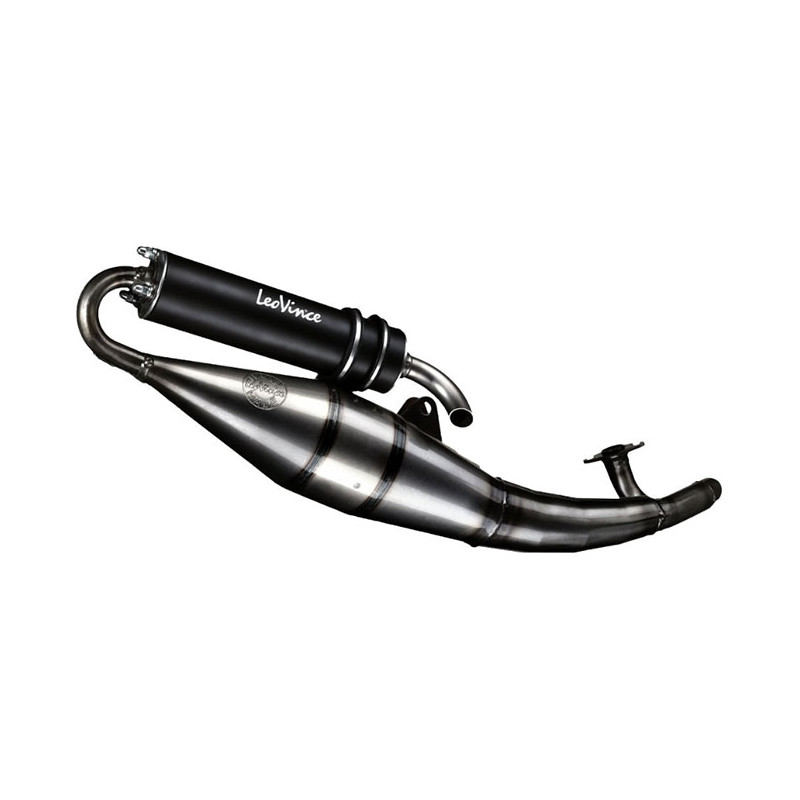 uitlaat Leovince hand made tt zwart minarelli hor 4039b