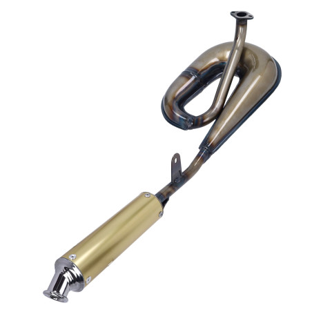 exhaust Tecno circuit (made in EU) clear/gold Tomos, a3, a35