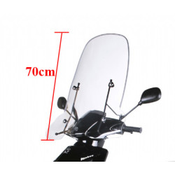 windscherm Peugeot origineel met bevestigingsset hoog 70cm helder kisbee 4t pg530-kis-p0l