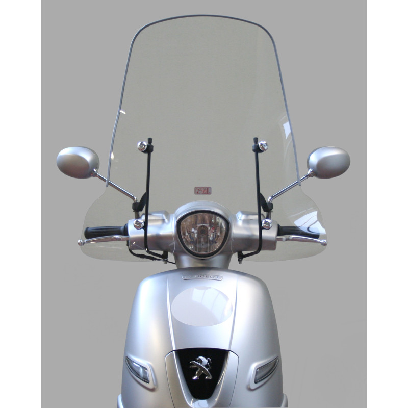 windshield Peugeot original with mounting set high 70cm clear django pg530-dja-00l