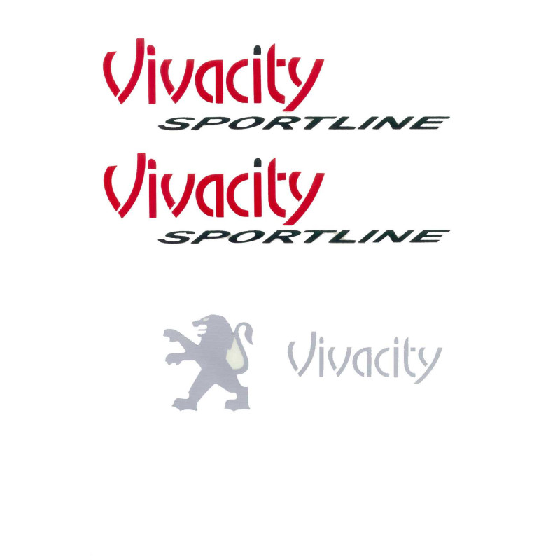 sticker set black/red viva sportline