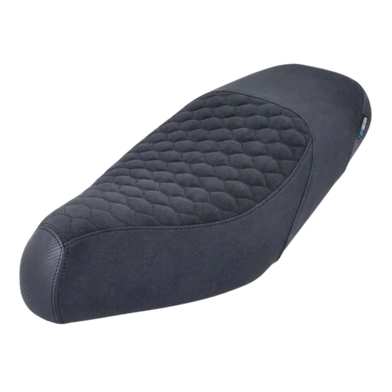 seat cover Regia Alcantara RS Carbon RS carbon 50/125/180cc black/black runner 50/125/180/200