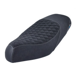 buddydek Regia RS carbon alcantara kort model 1997/2002 gilera zwart/grijs runner 50/125/180/200