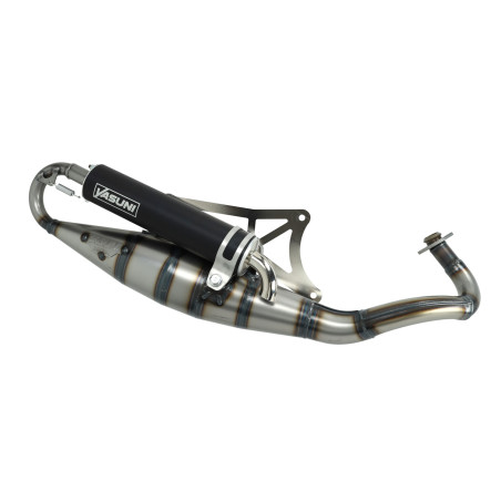 uitlaat yasuni yasuni-R zwart sco piaggio 2t, zip 2t , runner, typhoon, nrg tub420b