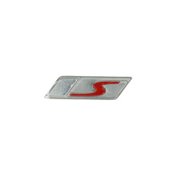 emblem Piaggio original leg shield lid word [S] (S) red/silver gts 125-150, sprint 50/125/150, gts super 300cc 2h003201