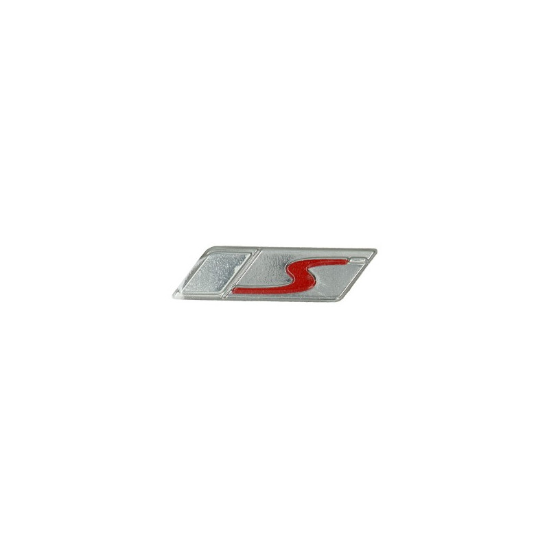 embleem Piaggio origineel beenschilddeksel woord [S] euro-4/5 rood/zilver gts 125-150, sprint 50/125/150, gts super 300cc 2h0032