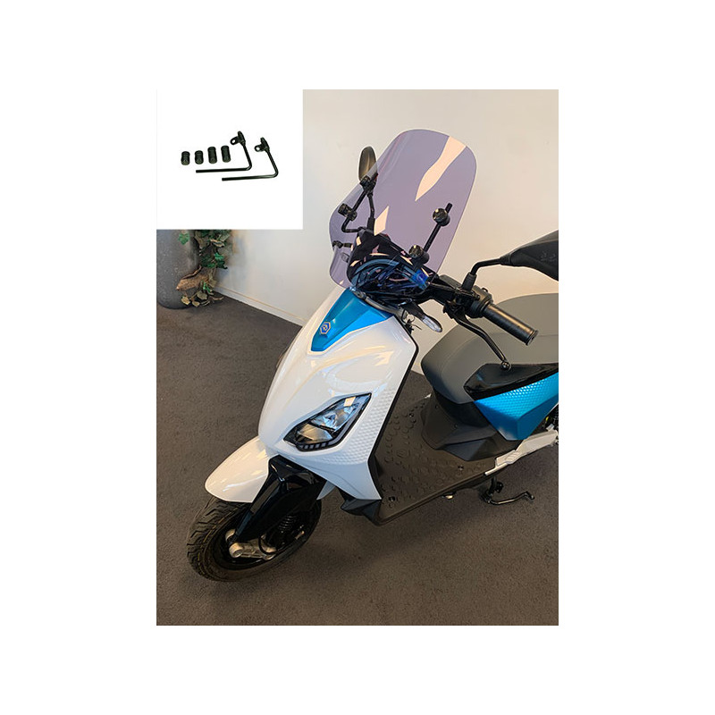windshield Regia with mounting set low (made in EU) smoke piaggio1 (one)