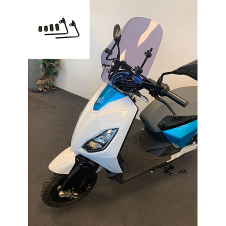 windshield Regia with mounting set low (made in EU) smoke piaggio1 (one)
