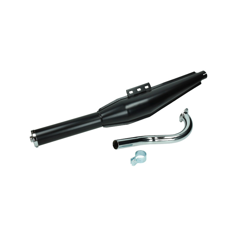 exhaust Jamarcol with bend cross (expansion) 28mm black puch maxi