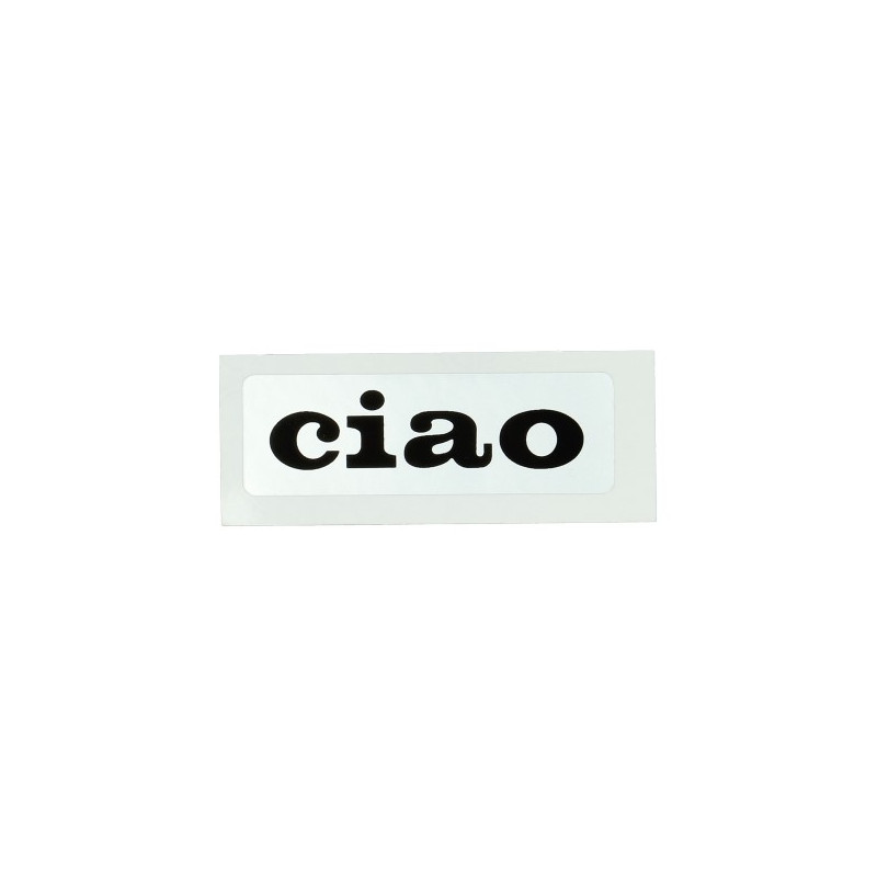 sticker vespa woord [ciao] silver/black