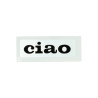 sticker vespa woord [ciao] silver/black