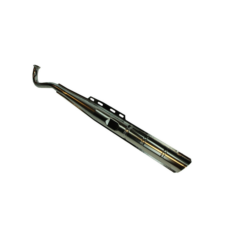 uitlaat jamarcol snel origineel model schuin vaste bocht 28mm chroom puch maxi