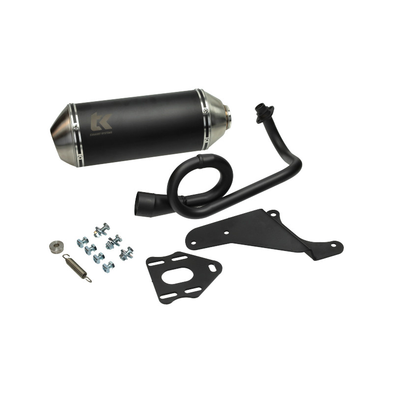 exhaust Turbokit oval euro-2 Euro-2 black alu zip 4t 2v