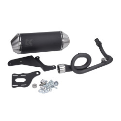 uitlaat Turbokit 4t 2v '14-'18 Gmax euro4 zwart alu primavera, sprint m4t150-n