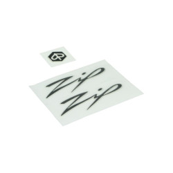 embleemset 3d zwart/transparant 3-delig zip 2t , zip 4t, zip2000