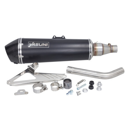 exhaust Yasuni E-approval vespa black/carbon gts 300 (euro4), gts super 300cc tub454