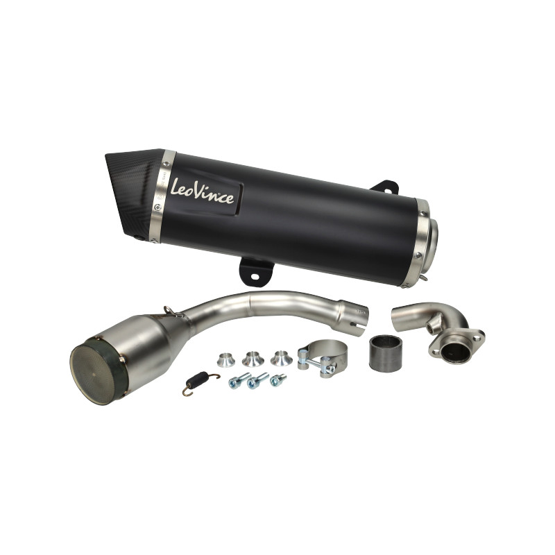 uitlaat Leovince euro-5 slip-on nero katalysator zwart/carbon gts 300 HPE 14071k
