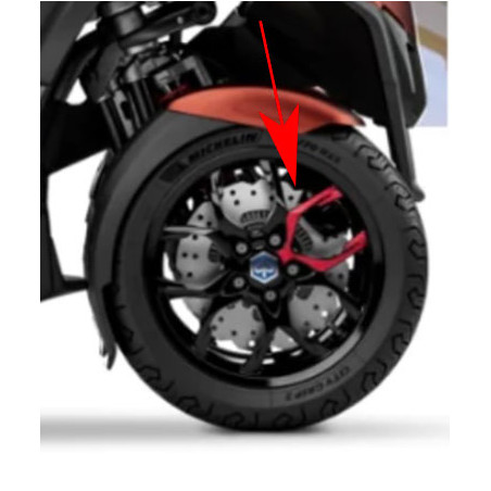 sticker Piaggio origineel voorwiel Piaggio rood mp3, mp3 530 HPE 2h005176000a1