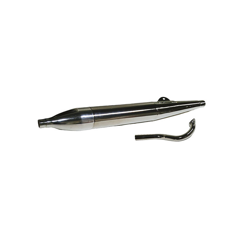 uitlaat jamarcol met bocht model sigaar 28mm chroom puch maxi