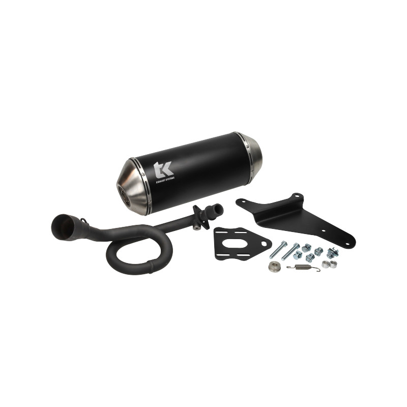 exhaust Turbokit oval euro-5 euro 5 black/alu zip 4t 3v