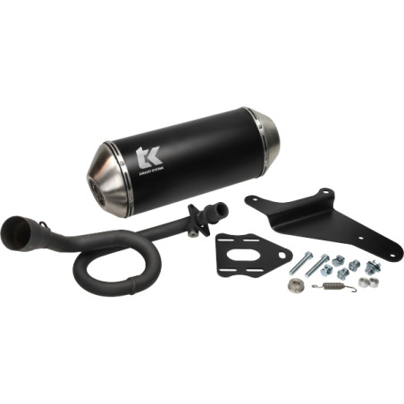 exhaust Turbokit oval euro-5 euro 5 black/alu zip 4t 3v