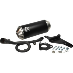 uitlaat Turbokit ovaal euro-4 Gmax zwart/alu zip 4t 3v m4t197-n