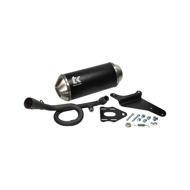 uitlaat Turbokit ovaal euro-4 Gmax zwart/alu zip 4t 3v m4t197-n