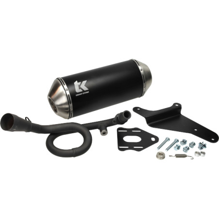 uitlaat Turbokit ovaal euro-4 Gmax zwart/alu zip 4t 3v m4t197-n