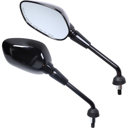 mirror set e-approval original model Euro-5 (2024) m10 black gloss gts 125cc, gts 300, gts 310, Primavera, sprint 4t, vespa