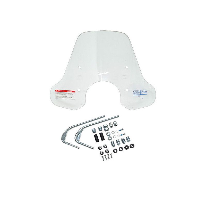 windshield Piaggio original with mounting set medium clear clear primavera 125 4t, Primavera 1b005695