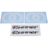 sticker set 3d 3D black/grey 4-parts gilera, runner 50/125/180/200