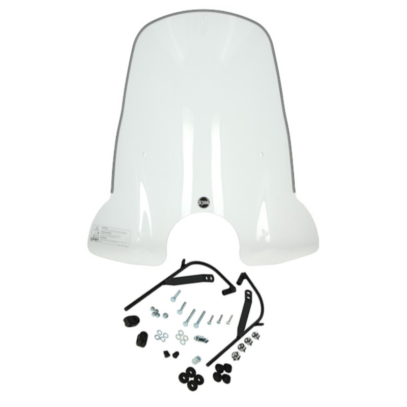 windscherm Sym origineel met bevestigingsset hoog helder fiddle 2 sy530-ala-00l