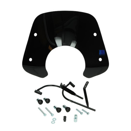 windshield Regia with mounting set low (made in EU) black gloss fiddle 2