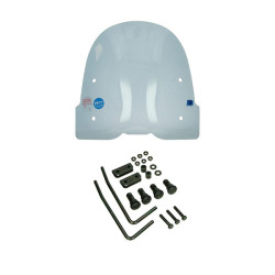 windshield Regia with mounting set high (Made in EU) smoke Super Soco, super soco cux