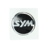 embleem Sym logo rond 40mm zwart/chroom