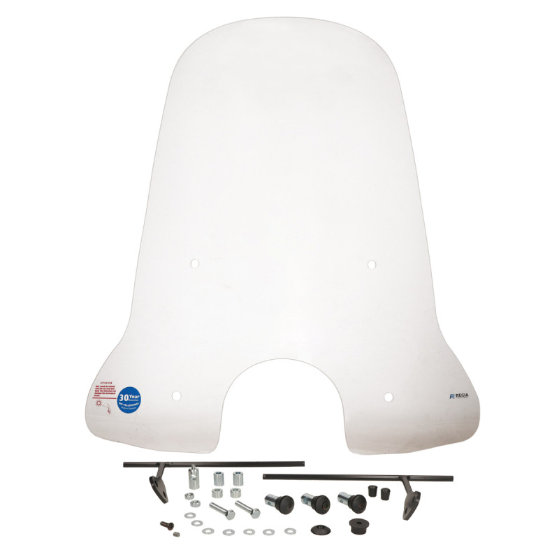 windshield Regia with mounting set high (made in EU) riva2 agm swan 72cm clear btc, BTC Milano, turbho RP-50