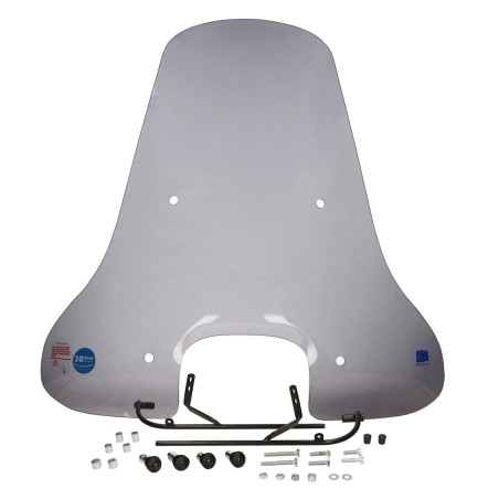 windshield Regia with mounting set high smoke (made in EU) model vespa S 73cm smoke agm VX50s, BTC Riva Sport, china vespa S