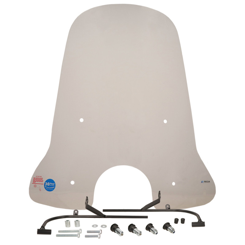 windshield Regia with mounting set high (made in EU) 74cm clear fiddle 2