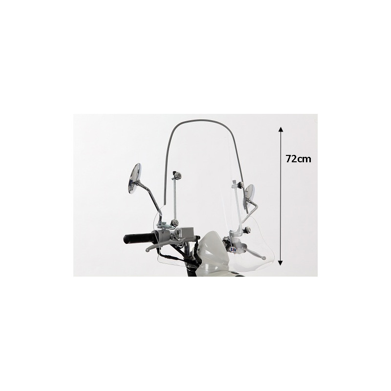windshield Sym original with mounting set high 72cm clear mio sy530-a7a-bll