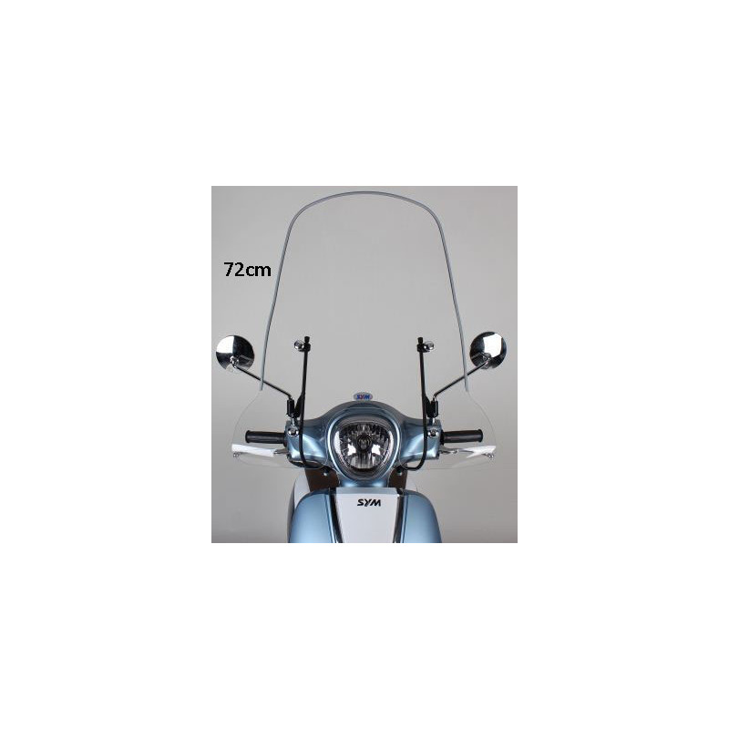 windshield Sym original with mounting set high 72cm clear fiddle 3 sy530-fi3-00l