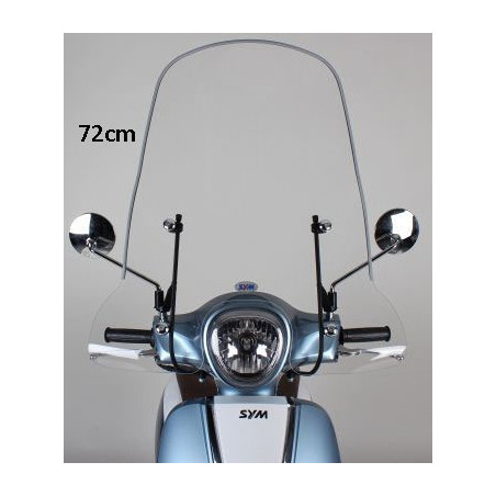 windshield Sym original with mounting set high 72cm clear fiddle 3 sy530-fi3-00l