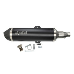 uitlaat polini euro-4 racing RVS piaggio zwart mp3 500cc 190.0065