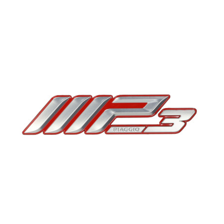 embleem Piaggio origineel woord [mp3] 300/350/400/500 chroom/rood mp3 2h002530